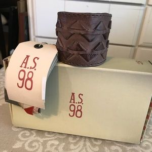 AS98 Leather Cuff Bracelet